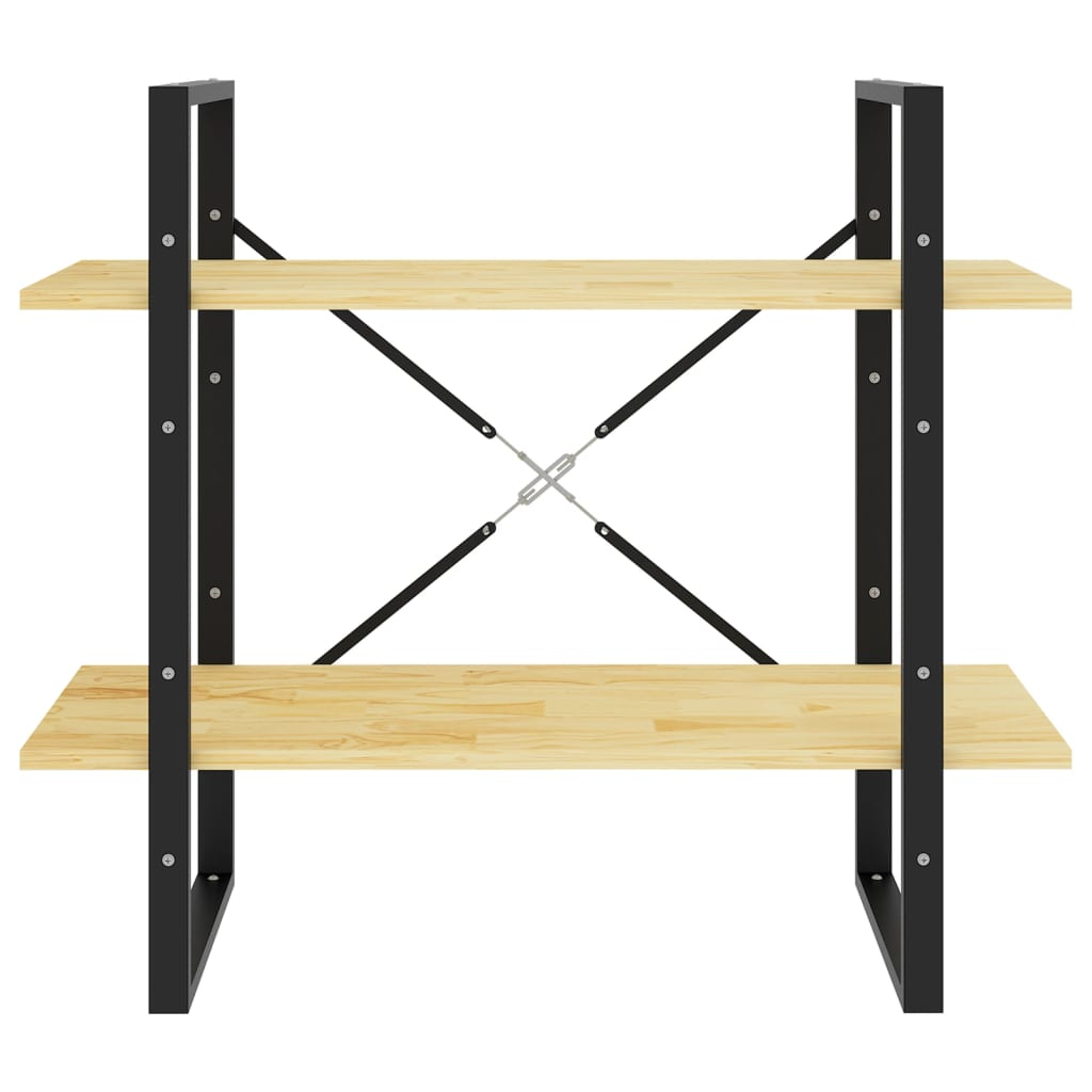 Bokhylle 2 Nivåer 80X30X70 Cm Heltre Furu