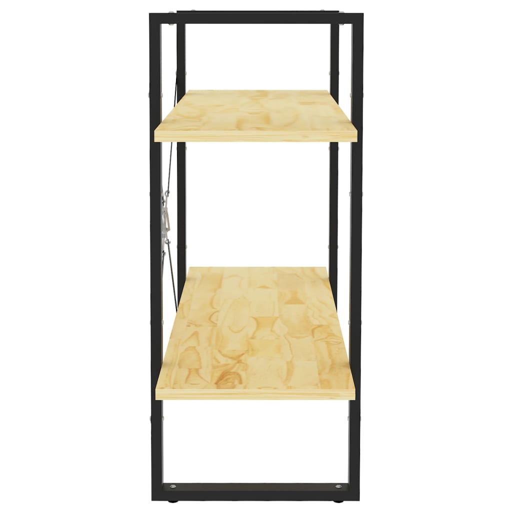 Bokhylle 2 Nivåer 80X30X70 Cm Heltre Furu