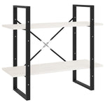 Bokhylle 2 Nivåer Hvit 80X30X70 Cm Heltre Furu