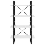 Bokhylle 4 Nivåer Hvit 80X30X140 Cm Konstruert Tre