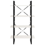 Bokhylle 4 Nivåer Hvit 80X30X140 Cm Heltre Furu