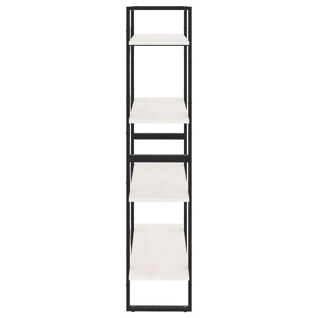 Bokhylle 4 Nivåer Hvit 80X30X140 Cm Heltre Furu