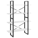 Bokhylle 4 Nivåer Hvit 100X30X140 Cm Konstruert Tre