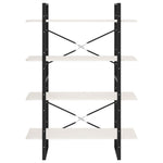 Bokhylle 4 Nivåer Hvit 100X30X140 Cm Heltre Furu