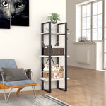 Bokhylle 3 Nivåer Hvit 40X30X105 Cm Konstruert Tre