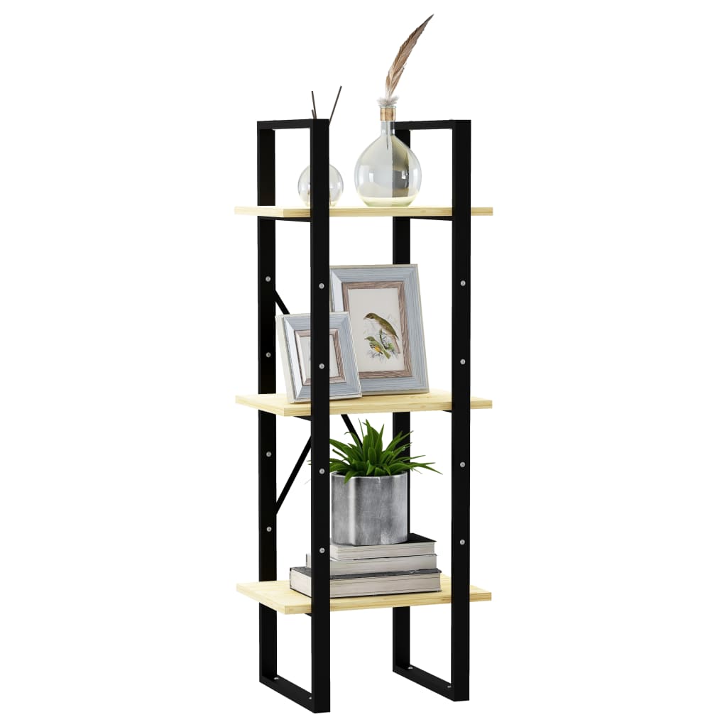 Bokhylle 3 Nivåer 40X30X105 Cm Heltre Furu
