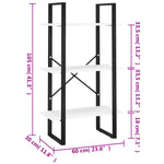 Oppbevaringshylle Hvit 60X30X105 Cm Konstruert Tre