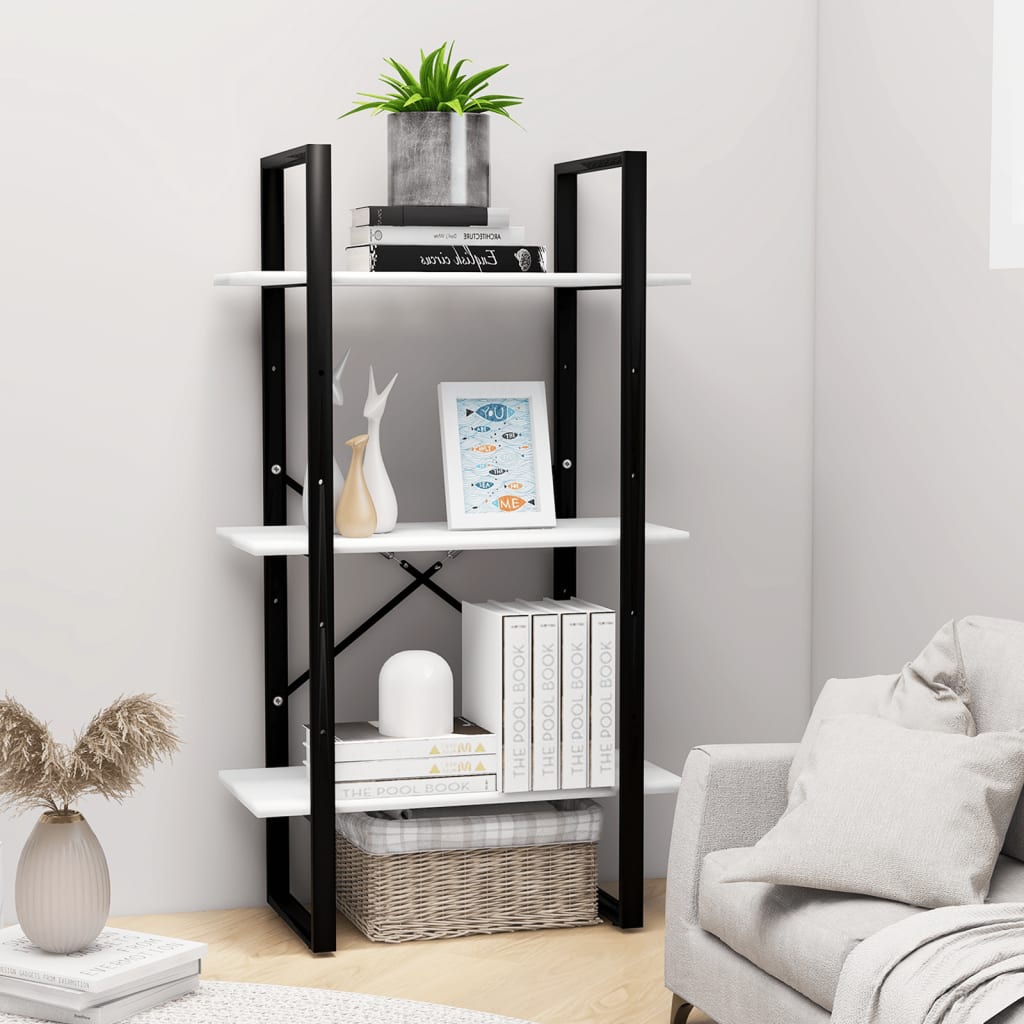 Oppbevaringshylle Hvit 60X30X105 Cm Konstruert Tre