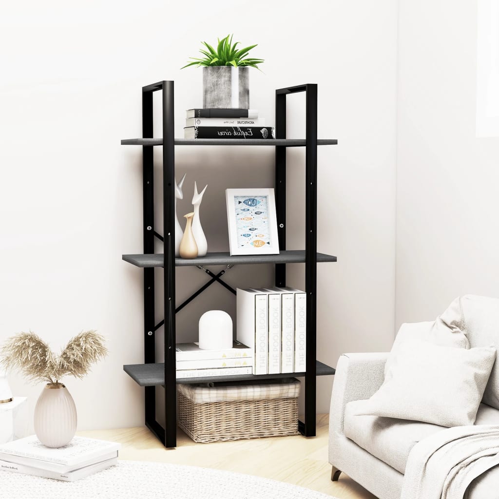 Oppbevaringshylle 60X30X105 Cm Heltre Furu Grå