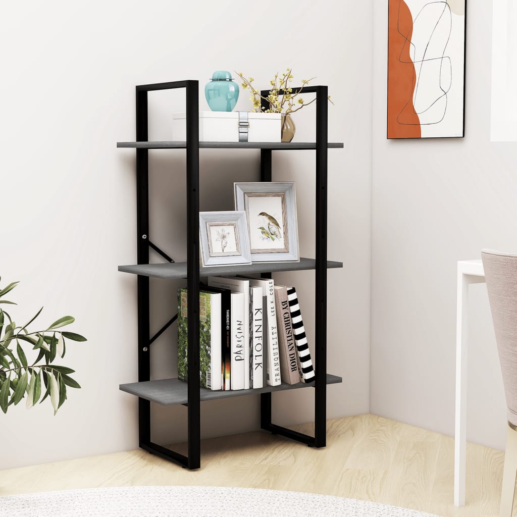 Oppbevaringshylle 60X30X105 Cm Heltre Furu Grå