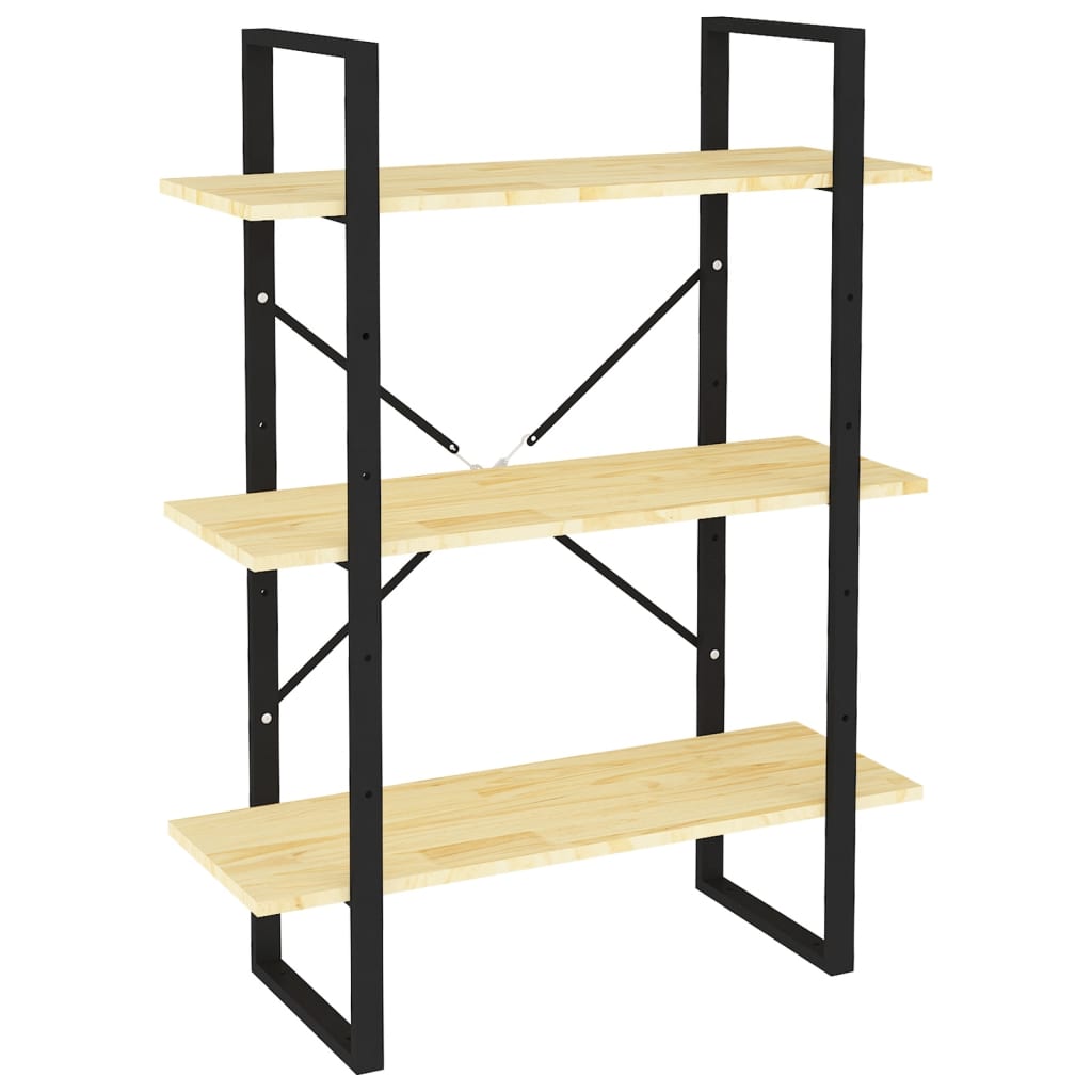 Bokhylle 3 Nivåer 80X30X105 Cm Heltre Furu