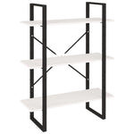 Bokhylle 3 Nivåer Hvit 80X30X105 Cm Heltre Furu