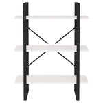 Bokhylle 3 Nivåer Hvit 80X30X105 Cm Heltre Furu