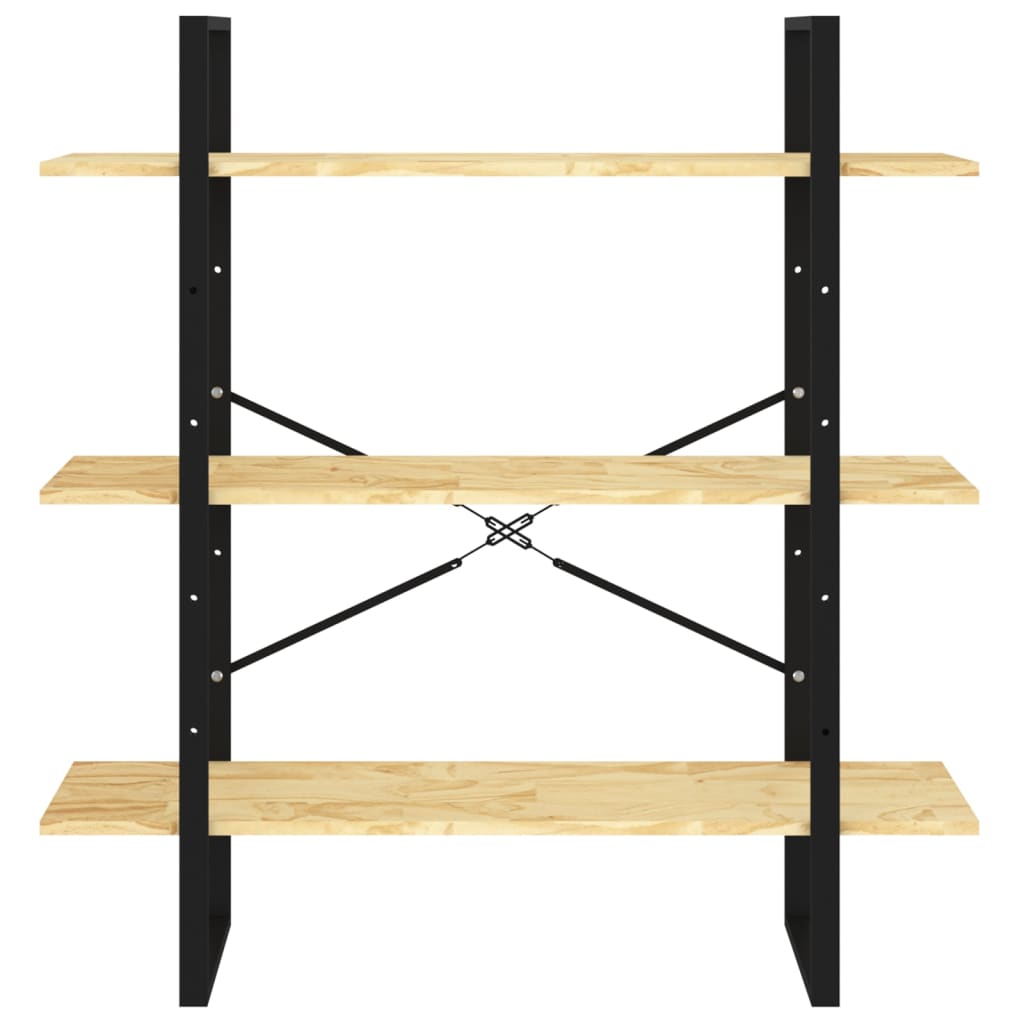 Bokhylle 3 Nivåer 100X30X105 Cm Heltre Furu