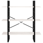 Bokhylle 3 Nivåer Hvit 100X30X105 Cm Heltre Furu