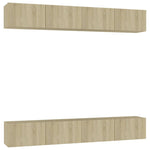 Tv-Benker 4 Stk Sonoma Eik 100X30X30 Cm Konstruert Tre