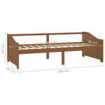 Sengeramme 3 Seter Heltre Furu 90X200 Cm Honningbrun