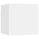 Nattbord Høyglans Hvit 30,5X30X30 Cm Konstruert Tre