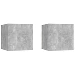 Nattbord 2 Stk Betonggrå 30,5X30X30 Cm Konstruert Tre