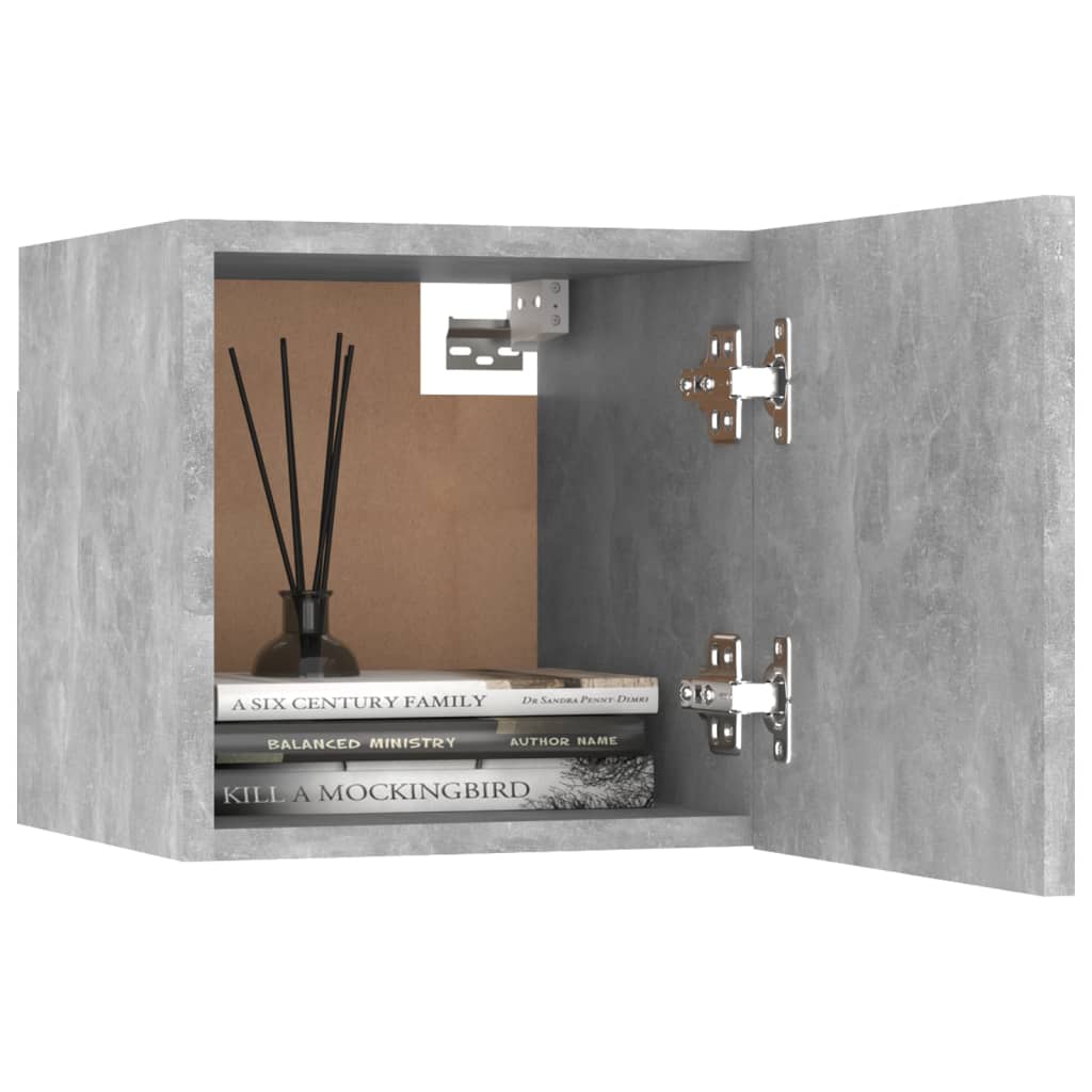 Nattbord 2 Stk Betonggrå 30,5X30X30 Cm Konstruert Tre