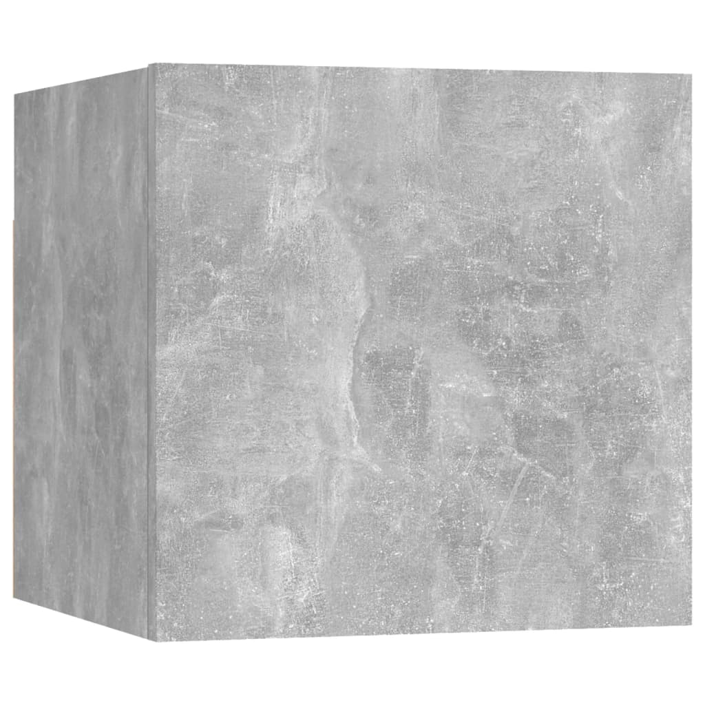 Nattbord 2 Stk Betonggrå 30,5X30X30 Cm Konstruert Tre
