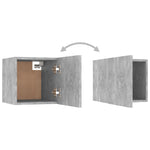 Nattbord 2 Stk Betonggrå 30,5X30X30 Cm Konstruert Tre