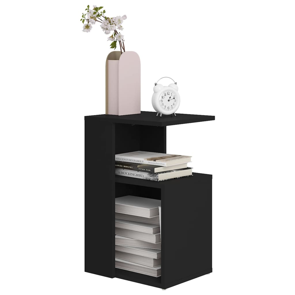 Sidebord Svart 36X30X56 Cm Konstruert Tre