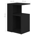 Sidebord Svart 36X30X56 Cm Konstruert Tre