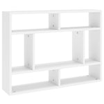 Vegghylle Hvit 75X16X55 Cm Konstruert Tre