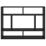 Vegghylle Svart 75X16X55 Cm Konstruert Tre