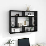Vegghylle Svart 75X16X55 Cm Konstruert Tre