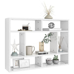 Vegghylle Høyglans Hvit 75X16X55 Cm Konstruert Tre
