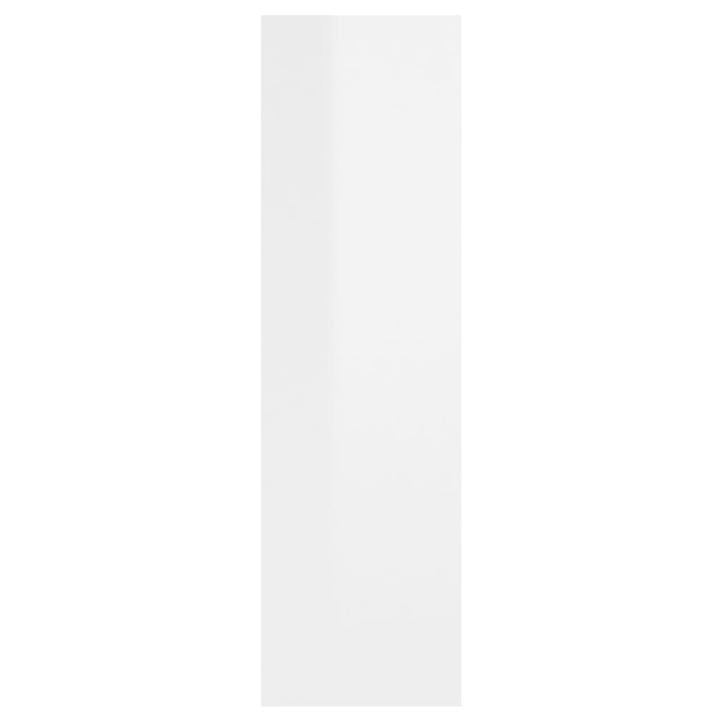 Vegghylle Høyglans Hvit 75X16X55 Cm Konstruert Tre