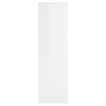 Vegghylle Høyglans Hvit 75X16X55 Cm Konstruert Tre