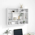 Vegghylle Høyglans Hvit 75X16X55 Cm Konstruert Tre