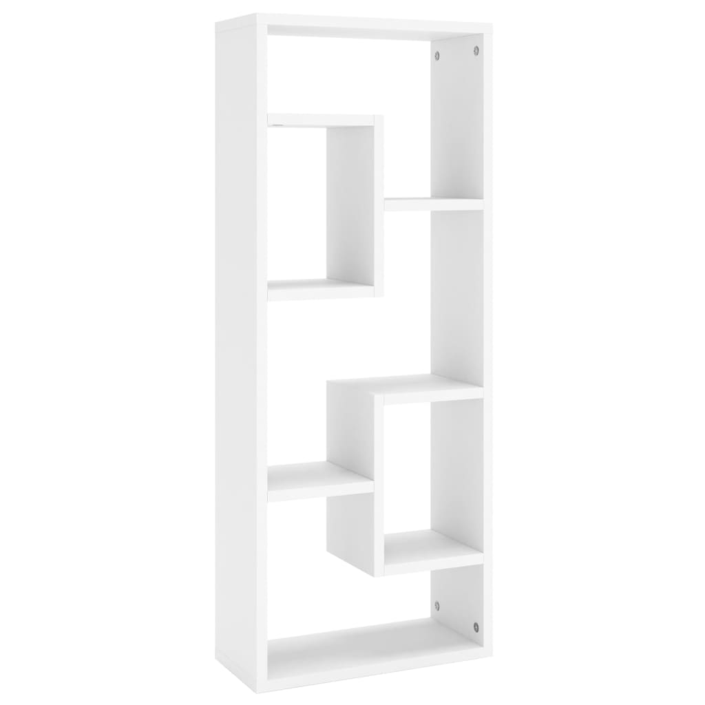 Vegghylle Hvit 36X16X90 Cm Konstruert Tre