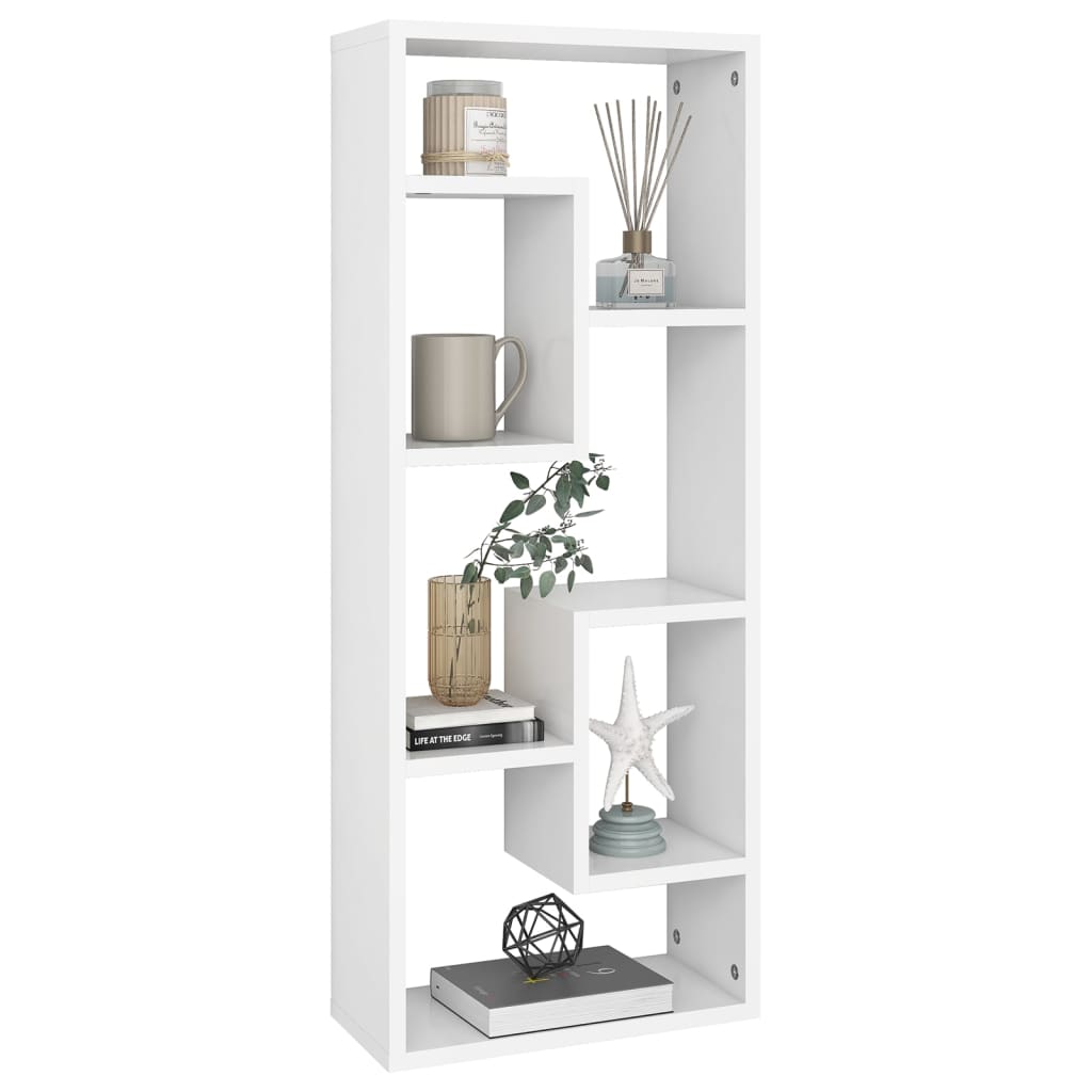 Vegghylle Hvit 36X16X90 Cm Konstruert Tre