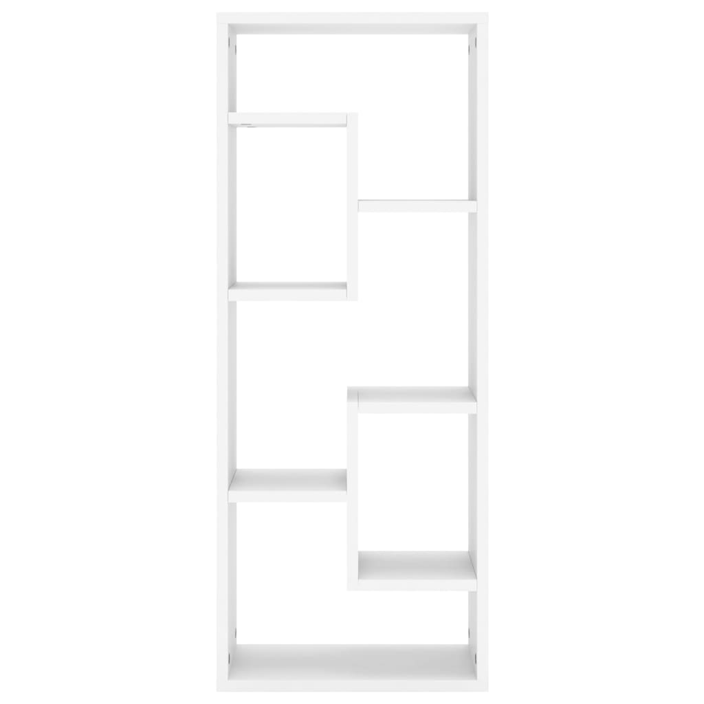 Vegghylle Hvit 36X16X90 Cm Konstruert Tre