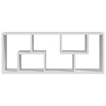 Vegghylle Hvit 36X16X90 Cm Konstruert Tre