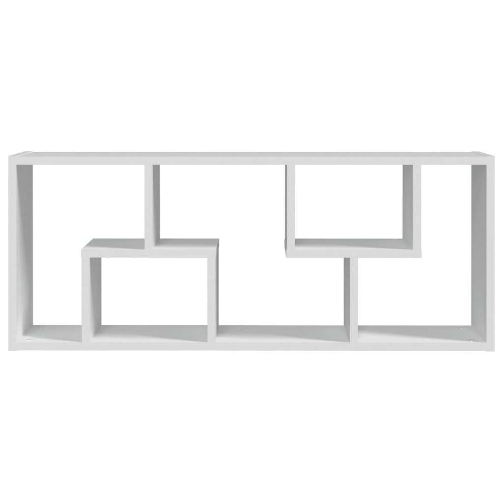 Vegghylle Hvit 36X16X90 Cm Konstruert Tre