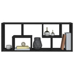 Vegghylle Svart 36X16X90 Cm Konstruert Tre
