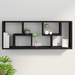 Vegghylle Svart 36X16X90 Cm Konstruert Tre