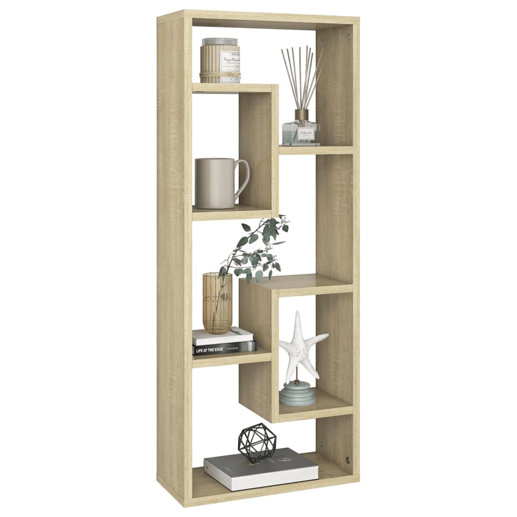 Vegghylle Sonoma Eik 36X16X90 Cm Konstruert Tre