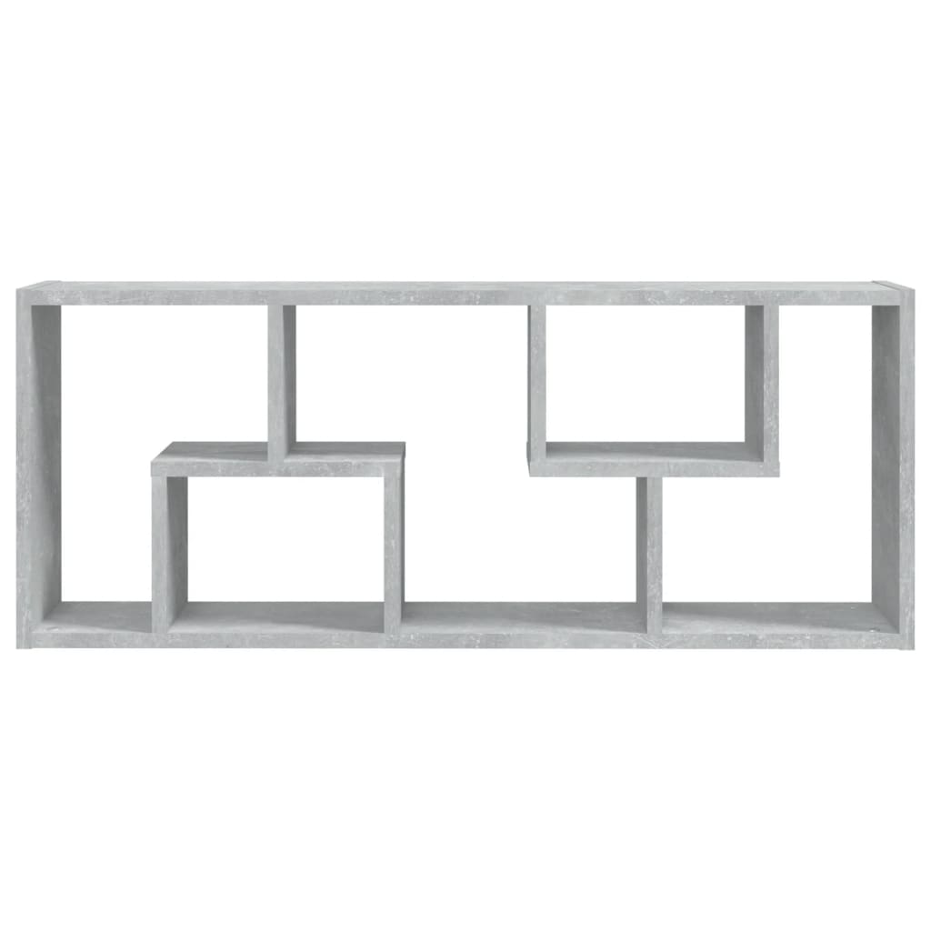 Vegghylle Betonggrå 36X16X90 Cm Konstruert Tre