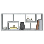 Vegghylle Betonggrå 36X16X90 Cm Konstruert Tre
