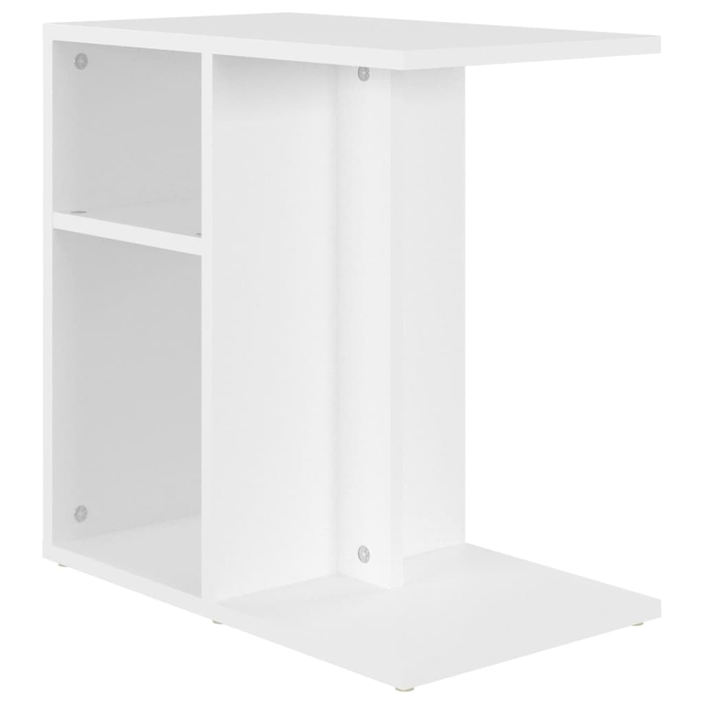 Sidebord Hvit 50X30X50 Cm Konstruert Tre