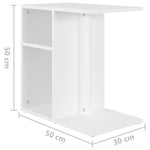 Sidebord Hvit 50X30X50 Cm Konstruert Tre