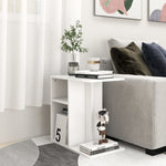 Sidebord Hvit 50X30X50 Cm Konstruert Tre