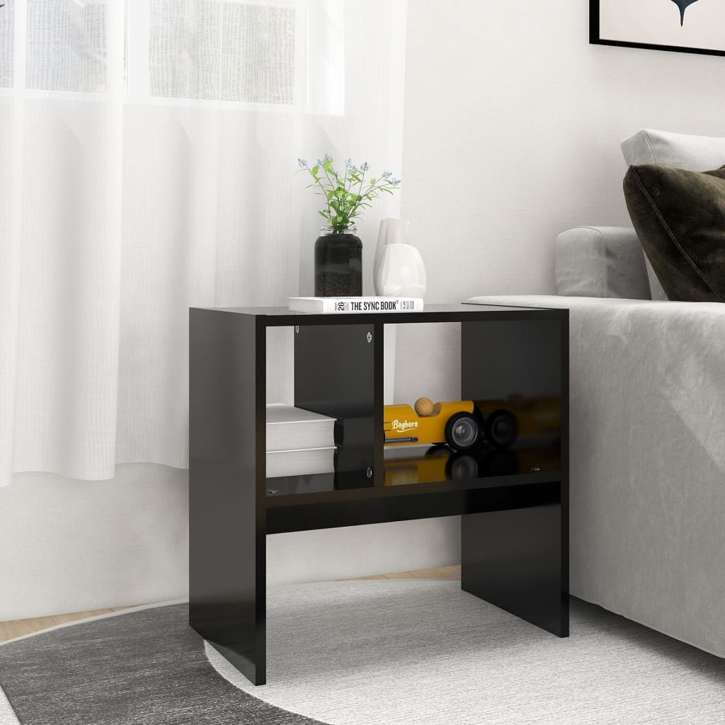 Sidebord Svart 50X30X50 Cm Konstruert Tre