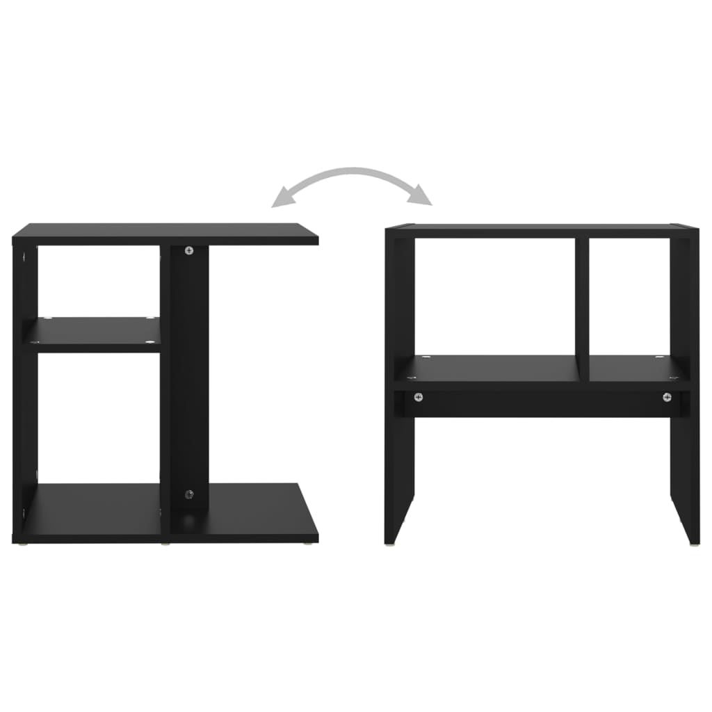 Sidebord Svart 50X30X50 Cm Konstruert Tre